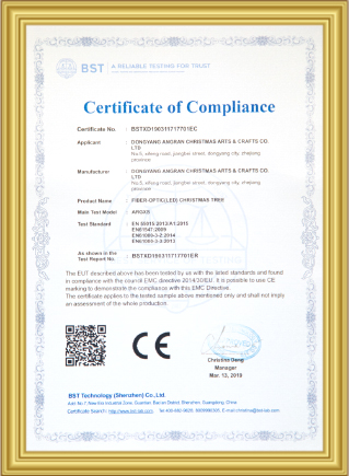 CE Certificate of Compliance