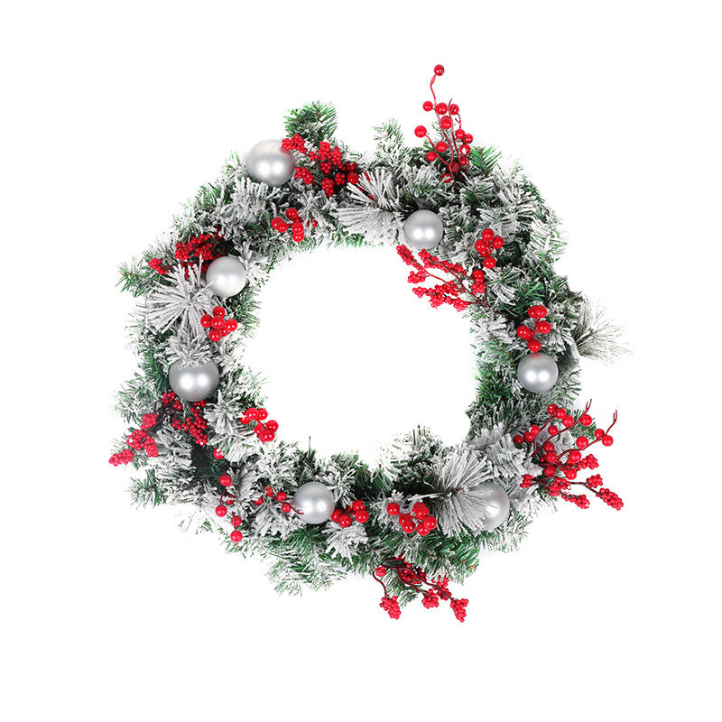 Snow Bristle Berry Christmas Wreath