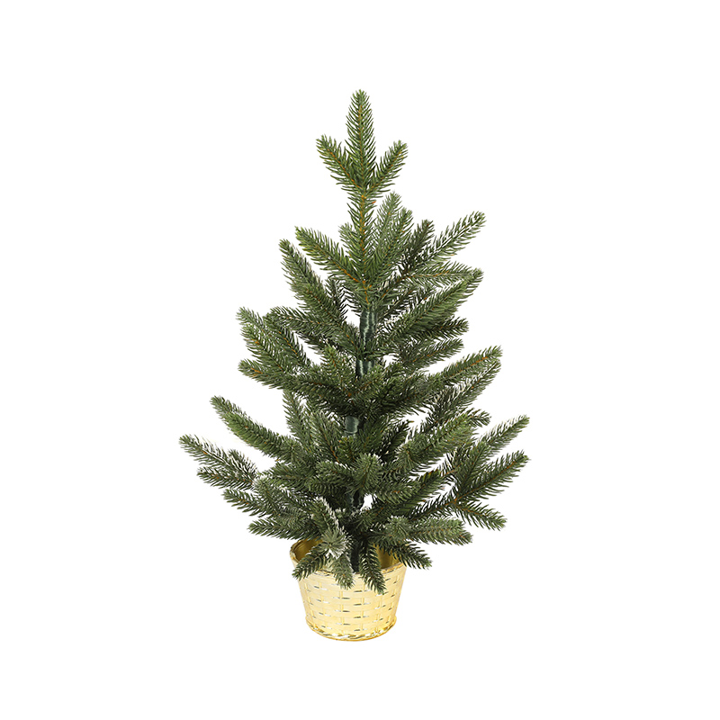 Gold Potted Mini Christmas Tree