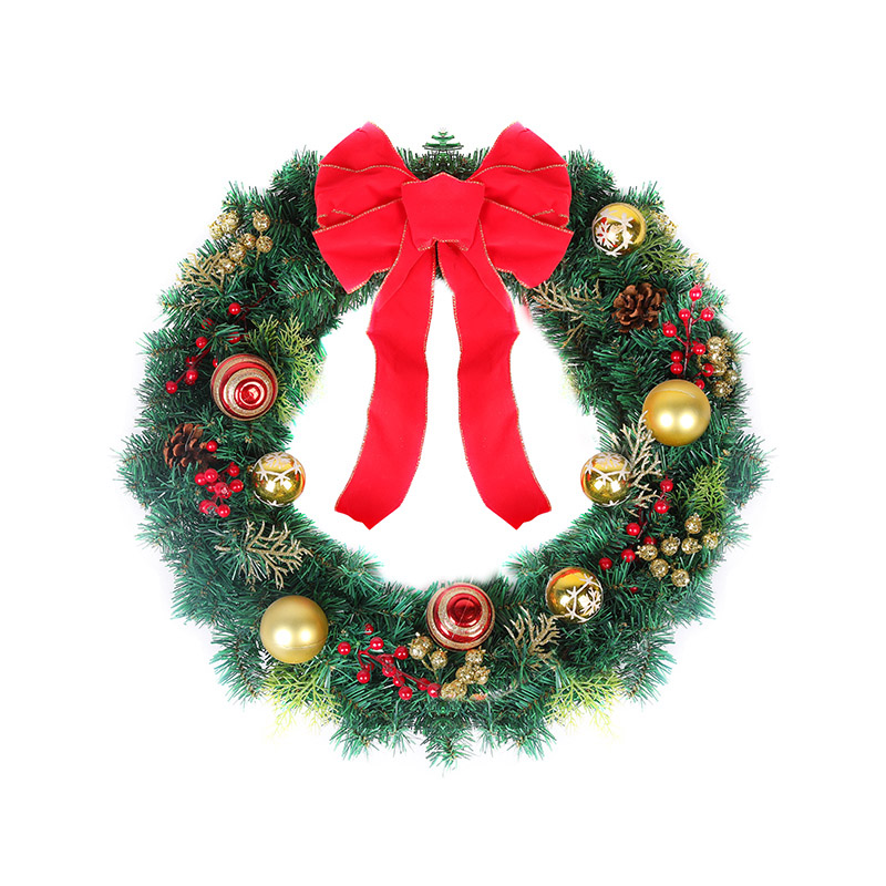 Red Bow Wreath